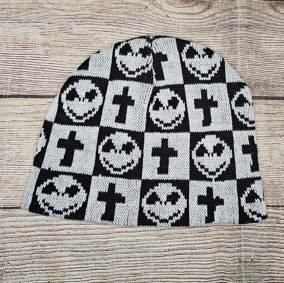 Disney Nightmare Before Christmas Jack Skellington Knit Beanie Hat - Picture 1 of 5